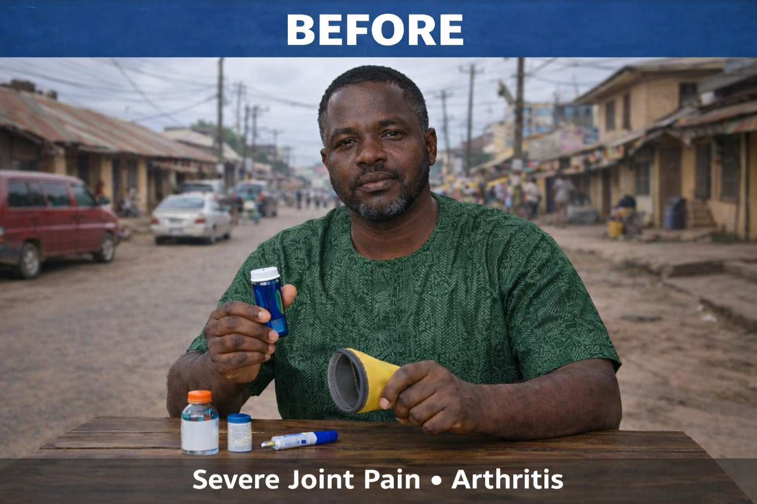 Stiff and inflamed joints before