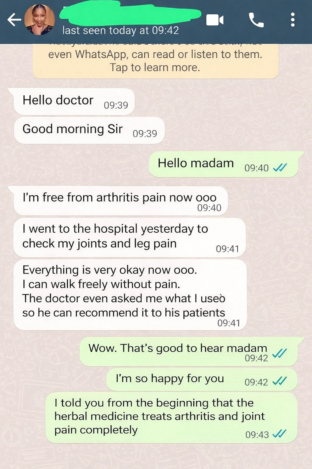 Before and after arthritis treatment 1